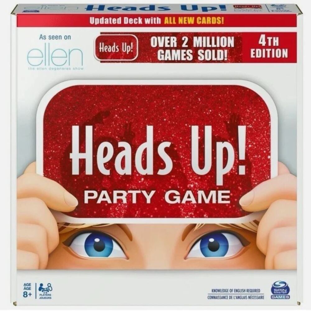 NEW Heads Up! Party Game 4th Edition As Seen On Ellen Spin Master Factory Sealed